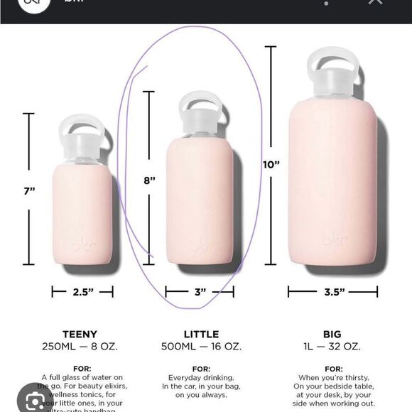 Bkr little spiked water bottle 16oz  pink sleeve only - Picture 6 of 6